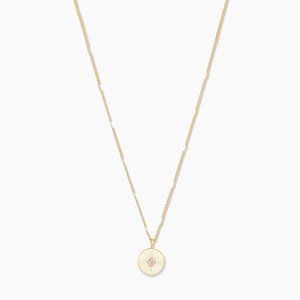 gorjana Power Birthstone Coin Necklace - October